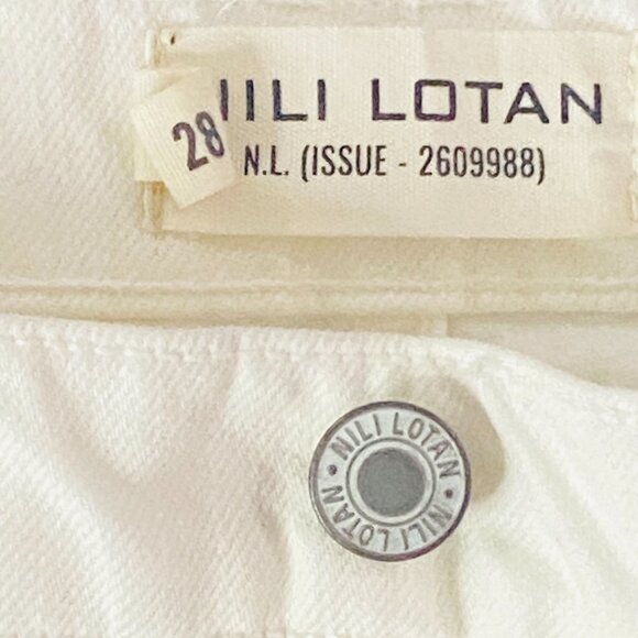 Nili Lotan White Boot Cut Denim — Sculptural Ease from NYC (Size 28) - Picture 11 of 17
